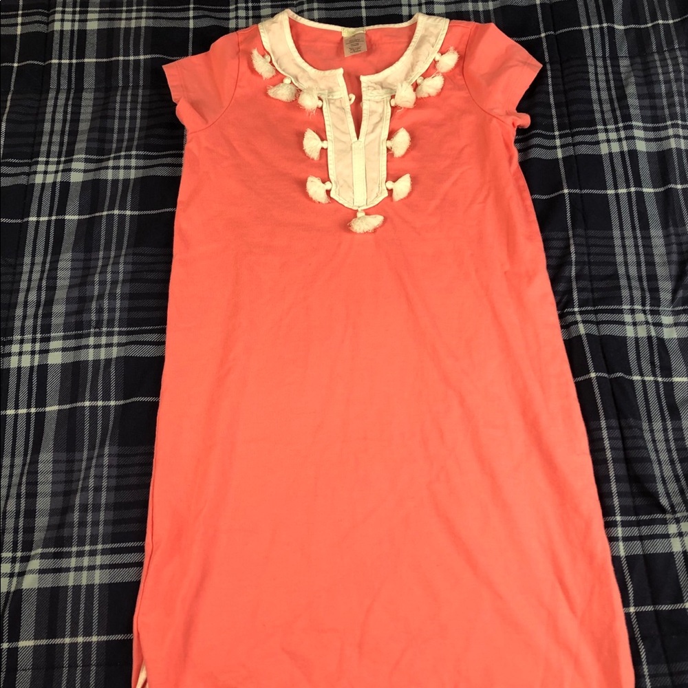 Crew cuts coral girls dress